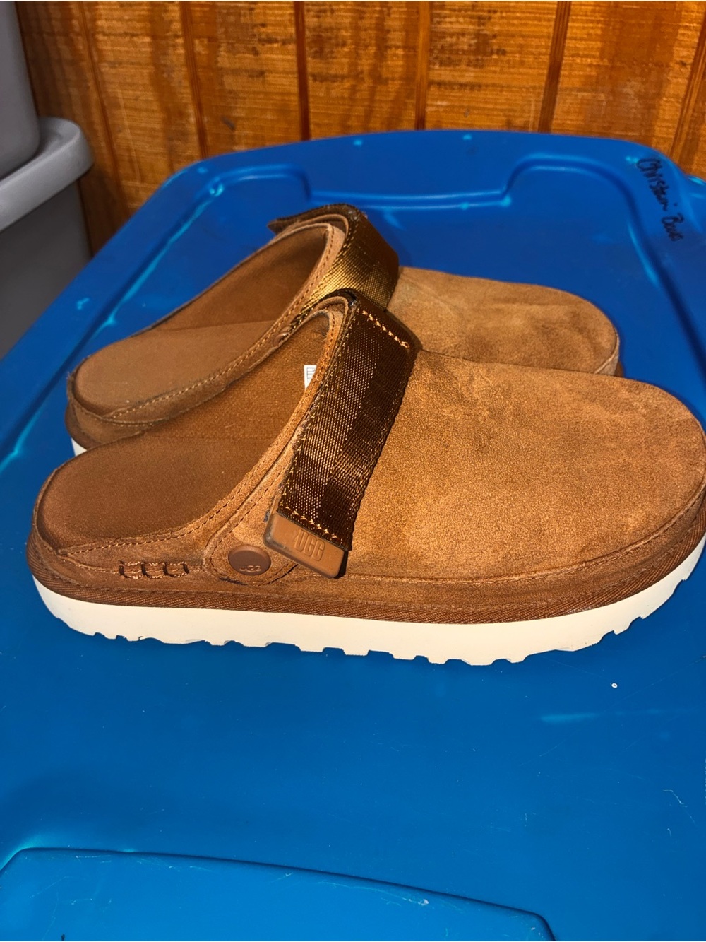 UGG Women's Chestnut Suede Slide with Adjustable Strap - Picture 5 of 6